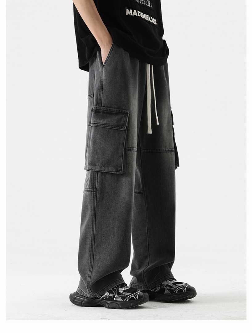 Premium,
Denim,Cargo,Pant,
(Washed,Black)